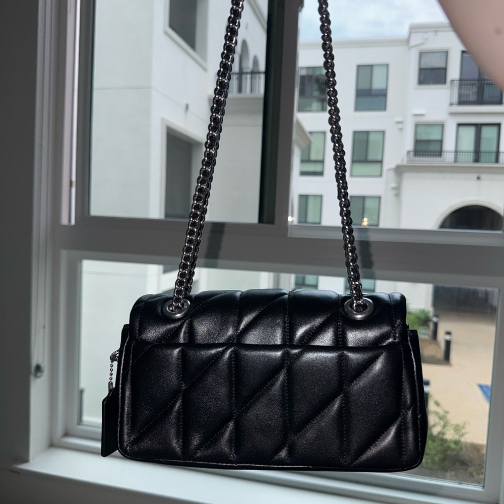 Coach Quilted Tabby 20 in Black/Silver - Picture 2 of 8